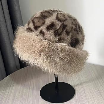 Leopard Beanie Y2k Hat Cheetah 2000s Emo Grunge Cool Faux